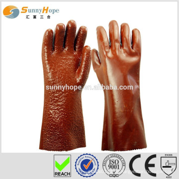 Sunnyhope guantes de seguridad de la línea de la toalla revestidos del PVC